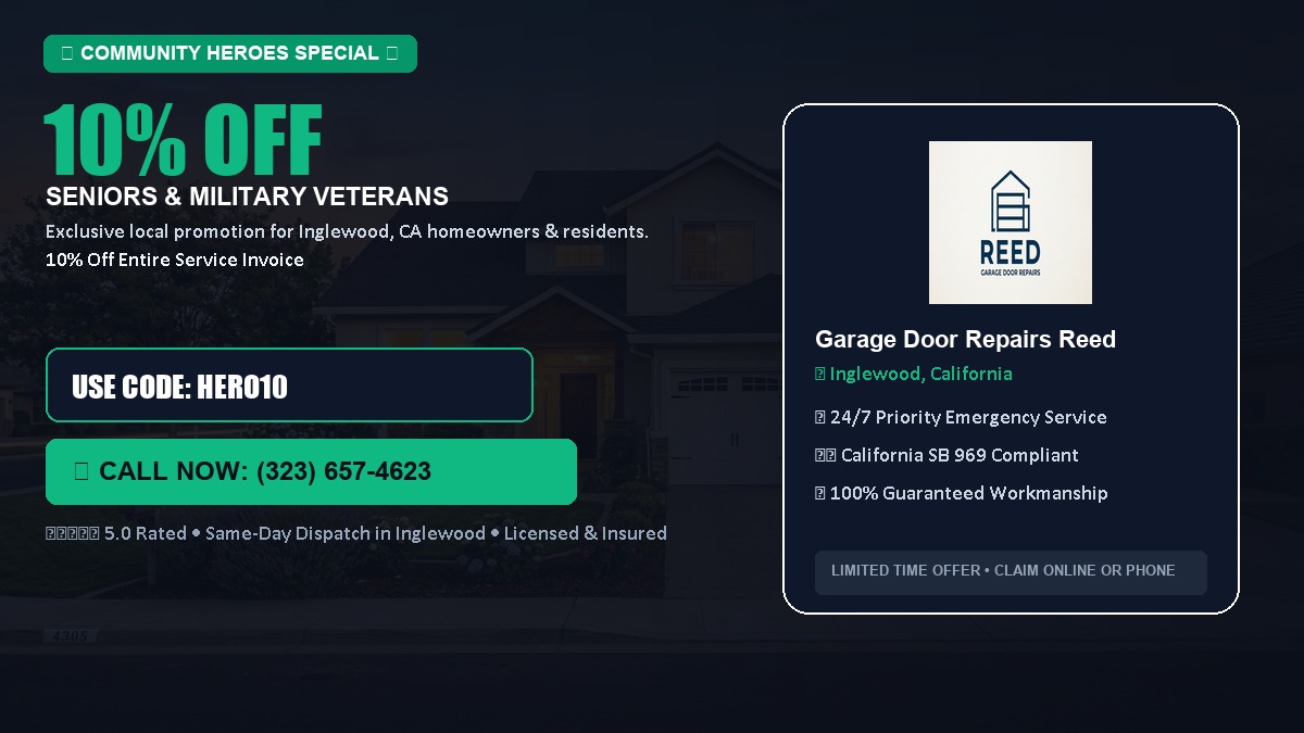 10% OFF Senior Citizens (65+) & Military / Veteran Community Discount in Inglewood, CA